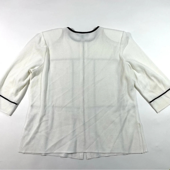 Ming Wang Knit Zip Cardigan 3/4 Sleeve - Picture 2 of 7